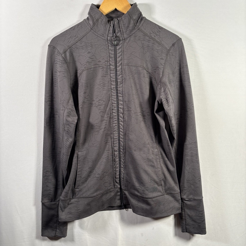 North Face Full Zip Sweatshirt Womens Medium Vapor Wick Sweater Warm Up Jacket